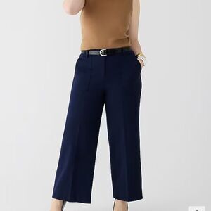 J. Crew Sydney wide-leg pant in bi-stretch cotton blend